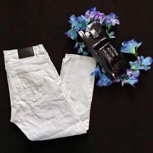 Decibel NWOT Distressed White Capri Jeans Men 34